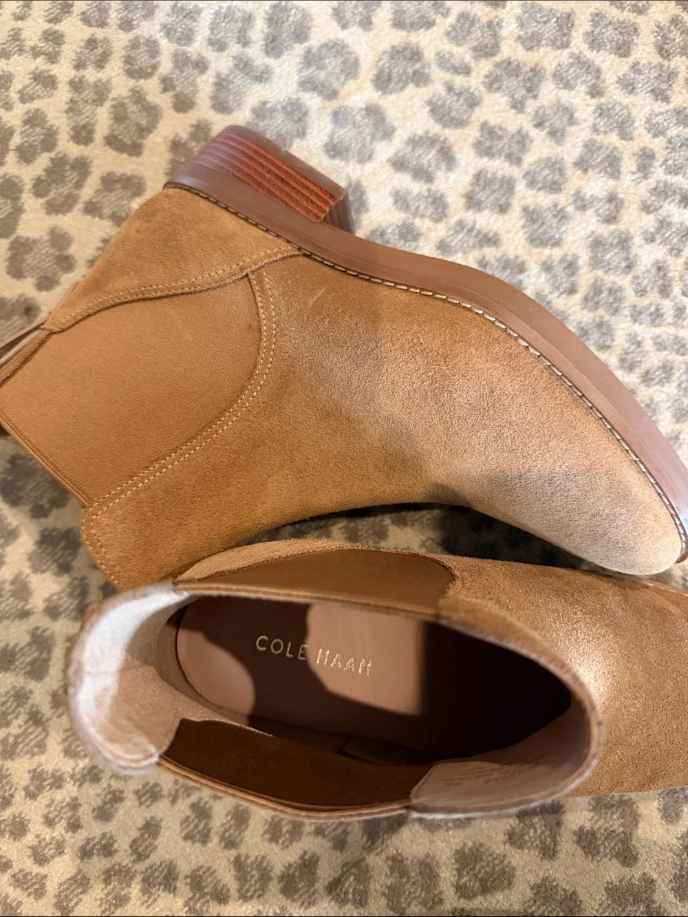 Brand New Cole Haan Women’s Tan Suede Chelsea Ankle Boots